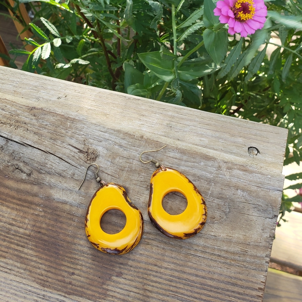 Handmade Tagua earrings